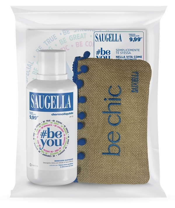 SAUGELLA BUNDLE PROMO POCHETTE 23 BE YOU 1 DERMOLIQUIDO 500 ML + POCHETTE CON PRODOTTI OMAGGIO - Farmacia De Pasquale