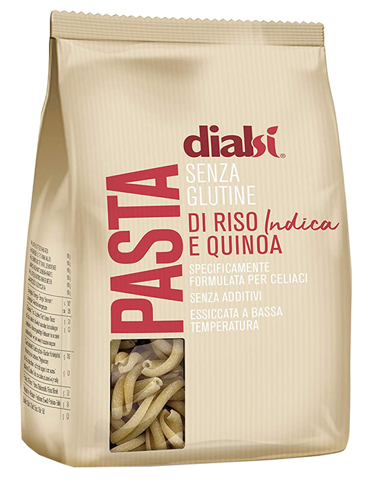 DIALSI' PASTA SENZA GLUTINE CASERECCE N37 CON FARINA DI RISO INDICA E QUINOA 240 G - Farmacia De Pasquale