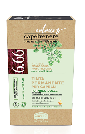 CAPELVENERE COLOURS TINTA CAPELLI 6,66N BIONDO SCURO ROSSO PROFONDO - Farmacia De Pasquale