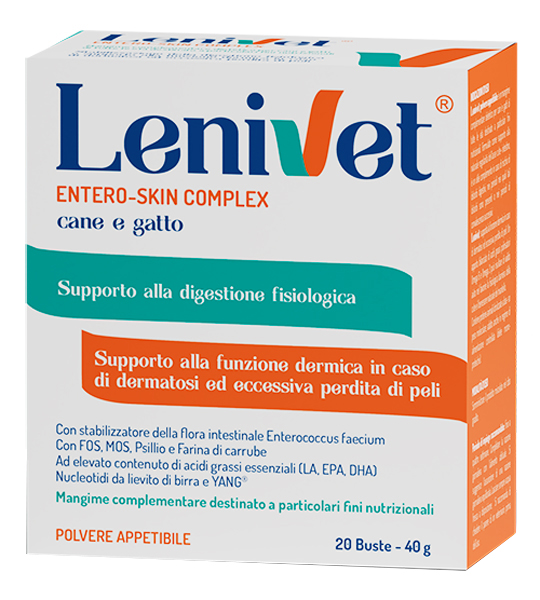 LENIVET ENTERO SKIN COMPLEX 20 BUSTE DA 2000 MG - Farmacia De Pasquale