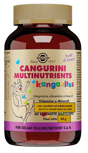 CANGURINI MULTINUTRIENTS FRUTTI BOSCO 60 TAVOLETTE MASTICABILI - Farmacia De Pasquale