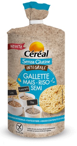 CEREAL SENZA GLUTINE INTEGRALE GALLETTE MAIS RISO SEMI 115 G - Farmacia De Pasquale