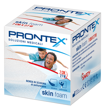 BENDA IN SCHIUMA PRONTEX SKIN FOAM M 27 X 7 CM BIANCO - Farmacia De Pasquale