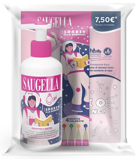 SAUGELLA GIRL + GADGET PROMOZIONE COSTITUITA DA UN BUNDLE COMPOSTO DA PRODOTTO GIRL 200 ML + IN OMAGGIO MATITE COLORATE - Farmacia De Pasquale