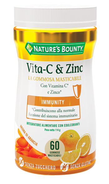 NATURE'S BOUNTY VITA-C&ZINC 60 GOMMOSE - Farmacia De Pasquale