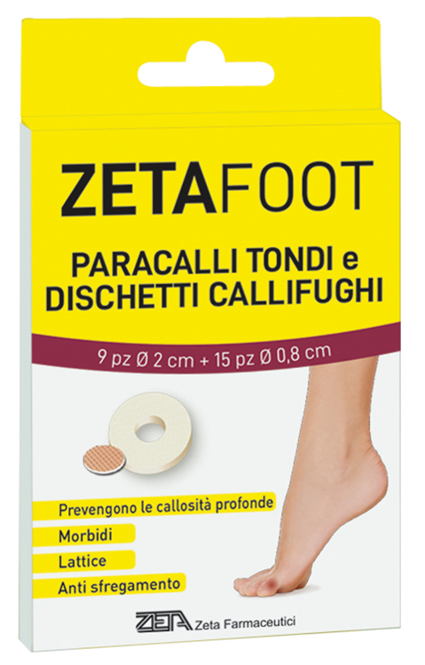 ZETAFOOT PARACALLO TONDO 9 PEZZI + DISCHETTO CALLIFUGO 15 PEZZI - Farmacia De Pasquale