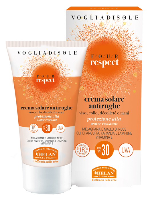 VOGLIA DI SOLE RESPECT CREMA SOLARE ANTIRUGHE SPF30 50 ML - Farmacia De Pasquale