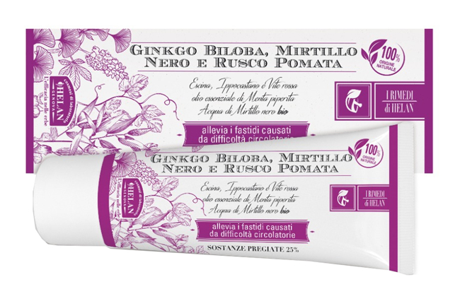 I RIMEDI DI HELAN GINKGO BILOBA MIRTILLO NERO RUSCO POMATA 75 ML - Farmacia De Pasquale