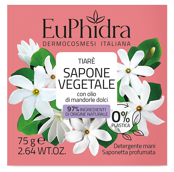 EUPHIDRA SAPONETTA VEGETALE TIARE' 75 G - Farmacia De Pasquale