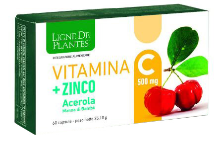 LIGNE DE PLANTES VITAMINA C 500 MG + ZINCO ACEROLA E MANNA DI BAMBU' 60 CAPSULE DA 0,70 G - Farmacia De Pasquale