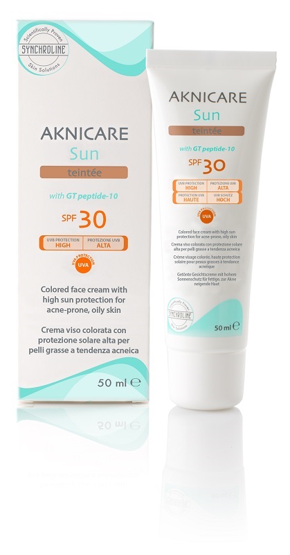AKNICARE SUN TEINTEE SPF 30 50 ML - Farmacia De Pasquale