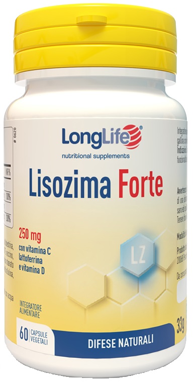LONGLIFE LISOZIMA FORTE 60 CAPSULE VEGETALI DA 600 MG - Farmacia De Pasquale
