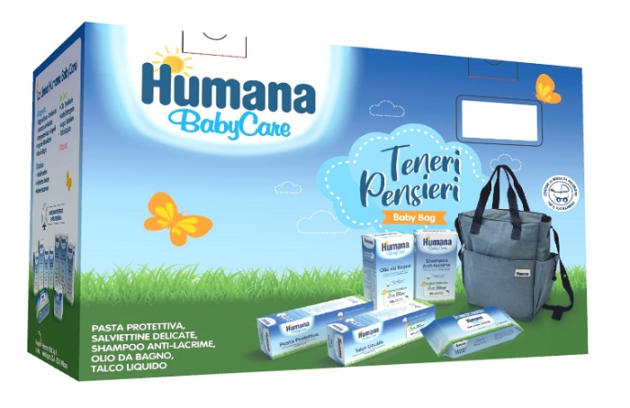 TENERI PENSIERI BABY BAG BABY CARE PASTA 100 ML + SALVIETTE 72 PEZZI + OLIO DA BAGNO 200 ML + SHAMPOO 200 ML + TALCO LIQUIDO 100 ML - Farmacia De Pasquale