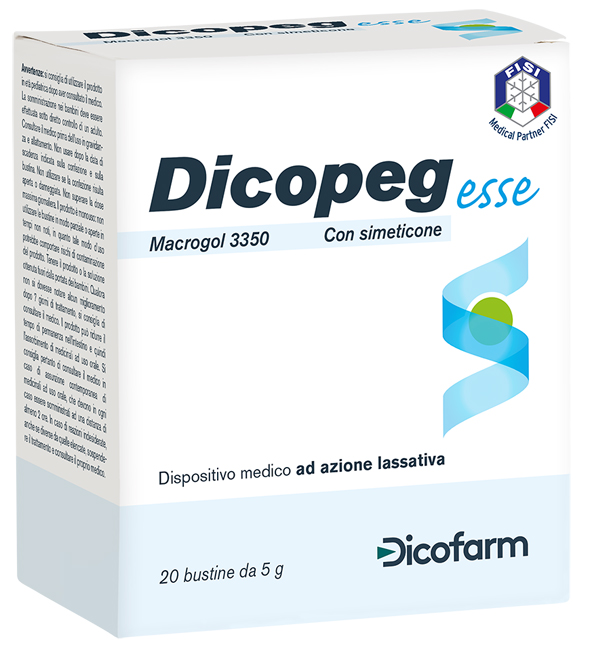DICOPEG ESSE 20 BUSTE 5 G MACROGOL 3350 - Farmacia De Pasquale