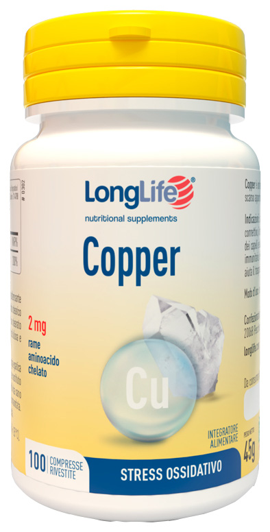 LONGLIFE COPPER 100 COMPRESSE RIVESTITE - Farmacia De Pasquale