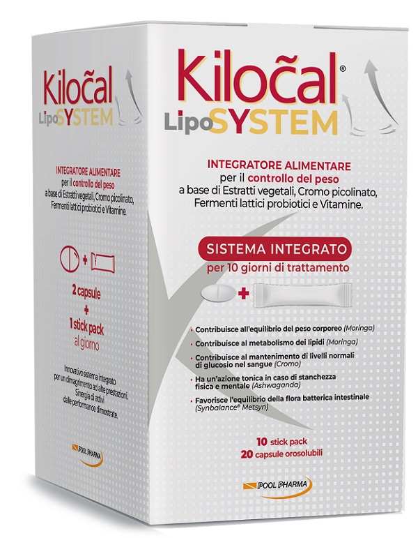 KILOCAL LYPO SYSTEM 20 COMPRESSE + 10 STICK OROSOLUBILI - Farmacia De Pasquale