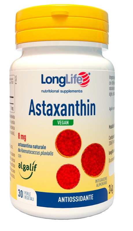 LONGLIFE ASTAXANTHIN VEGAN 30 PERLE - Farmacia De Pasquale