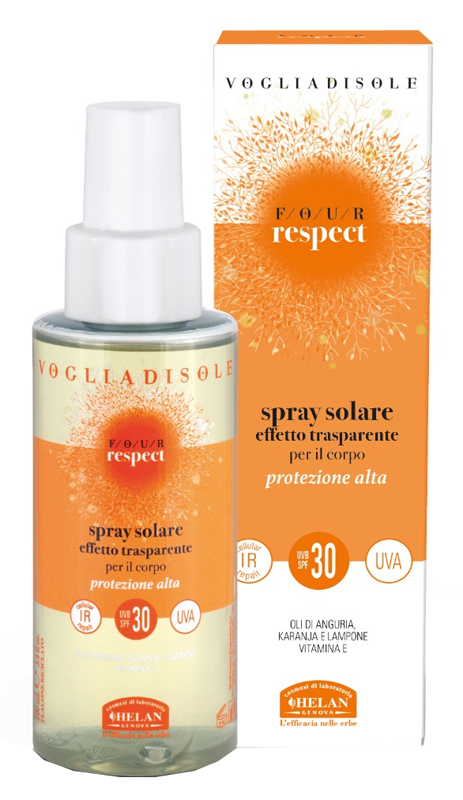 VOGLIA SOLE RESPECT SPRAY SOLARE EFFETTO TRASPARENTE SPF3 150 ML - Farmacia De Pasquale