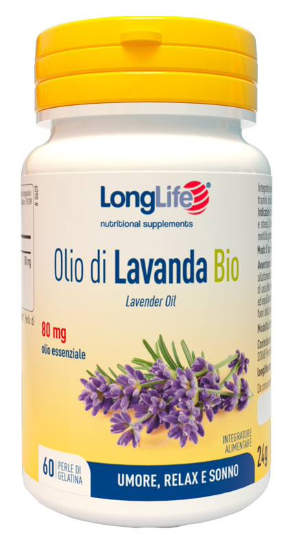 LONGLIFE OLIO DI LAVANDA BIO 60 PERLE DI GELATINA - Farmacia De Pasquale