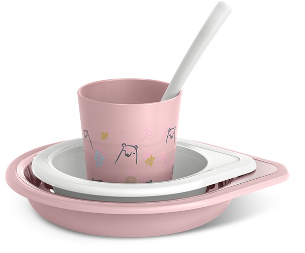 SUAVINEX MY FAMILY SET SVEZZAMENTO ROSA PIATTO + SCODELLA + BICCHIERE + CUCCHAIO - Farmacia De Pasquale