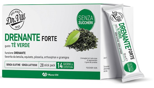 DR VITI DRENANTE FORTE TE VERDE 28 STICK PACK SENZA ZUCCHERI - Farmacia De Pasquale