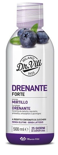 DR VITI DRENANTE FORTE MIRTILLO 500 ML SENZA ZUCCHERI - Farmacia De Pasquale