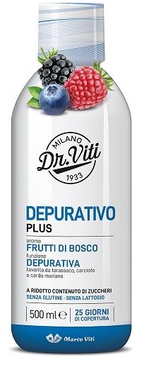 DR VITI DEPURATIVO PLUS FRUTTI DI BOSCO 500 ML SENZA ZUCCHERI - Farmacia De Pasquale