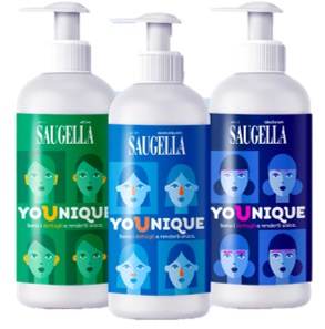SAUGELLA YOUNIQUE BUNDLE 1 DERMOLIQUIDO 200 ML + 1 ATTIVA 200 ML + 1 IDRASERUM 200 ML - Farmacia De Pasquale