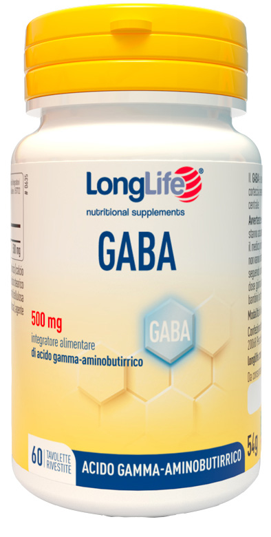LONGLIFE GABA 500MG 60 TAVOLETTE RIVESTITE - Farmacia De Pasquale