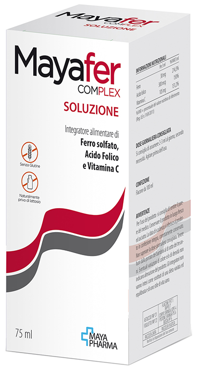 MAYAFER COMPLEX SOLUZIONE 75 ML SENZA GLUTINE NATURALMENTE PRIVO DI LATTOSIO - Farmacia De Pasquale