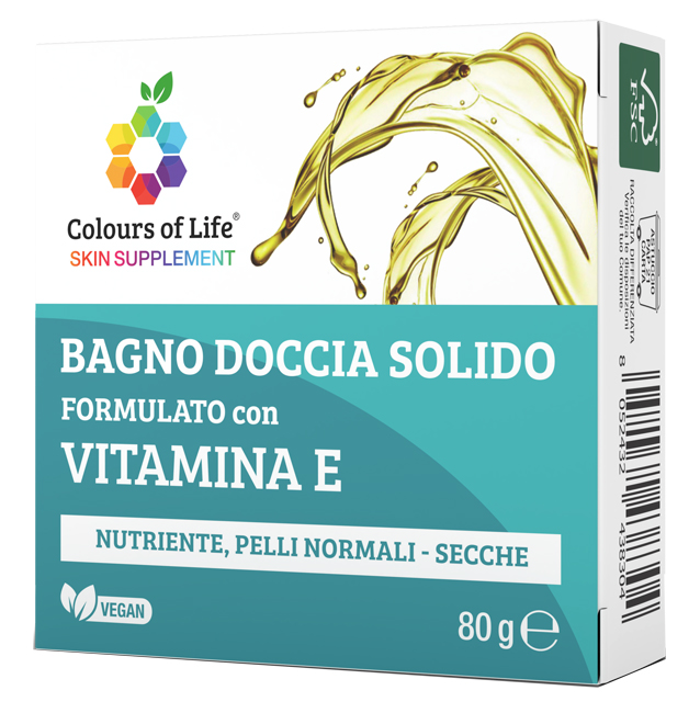 COLOURS OF LIFE VITAMINA E BAGNO DOCCIA SOLIDO 80 G - Farmacia De Pasquale
