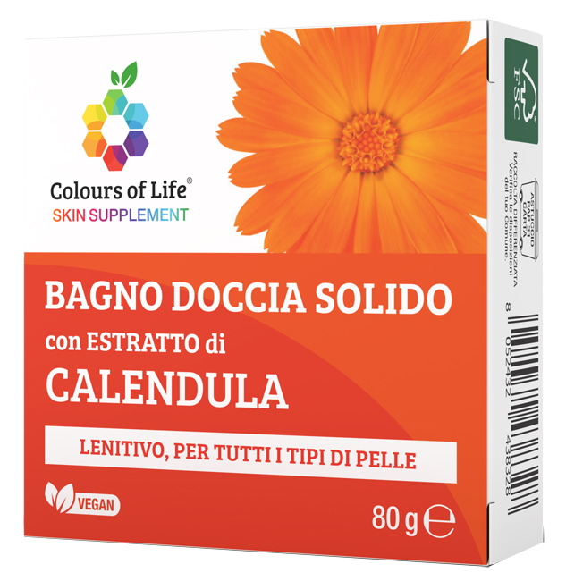 COLOURS OF LIFE CALENDULA BAGNO DOCCIA SOLIDO 80 G - Farmacia De Pasquale