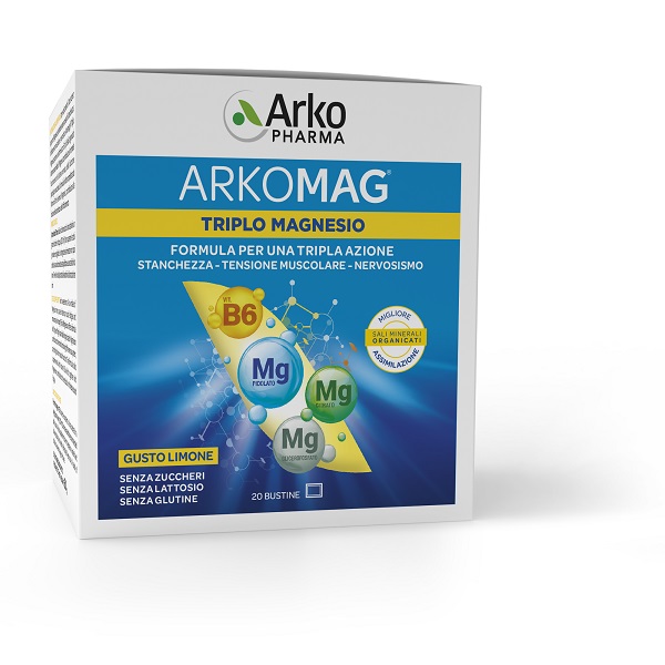 ARKOMAG TRIPLO MAGNESIO 20 BUSTINE - Farmacia De Pasquale