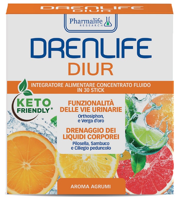 DRENLIFE DIUR AGRUMI 30 STICK DA 10 ML - Farmacia De Pasquale