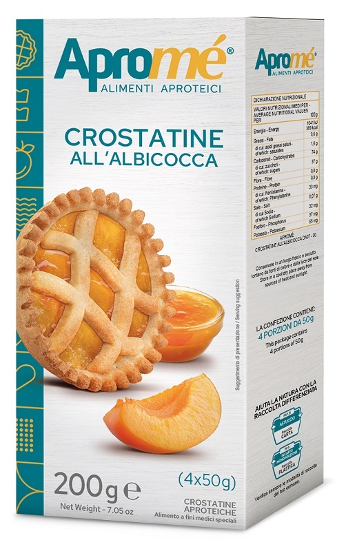 APROME' CROSTATINE ALBICOCCA 4 PEZZI DA 50 G - Farmacia De Pasquale