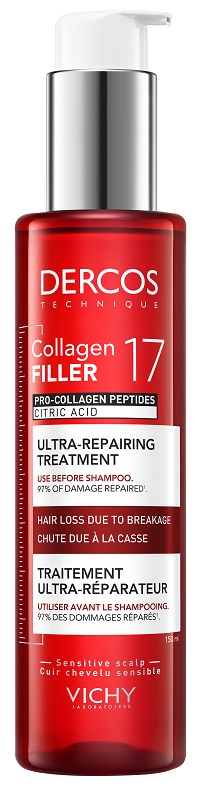 DERCOS COLLAGEN 17 FILLER TRATTAMENTO PRE SHAMPOO 150 ML - Farmacia De Pasquale