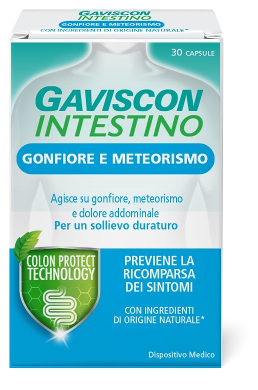 GAVISCON INTESTINO GONFIORE E METEORISMO 30 CAPSULE - Farmacia De Pasquale