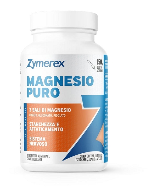 ZYMEREX MAGNESIO PURO 150 G GUSTO AGRUMI CON EDULCORANTE SENZA ZUCCHERI SENZA GLUTINE SENZA LATTOSIO - Farmacia De Pasquale