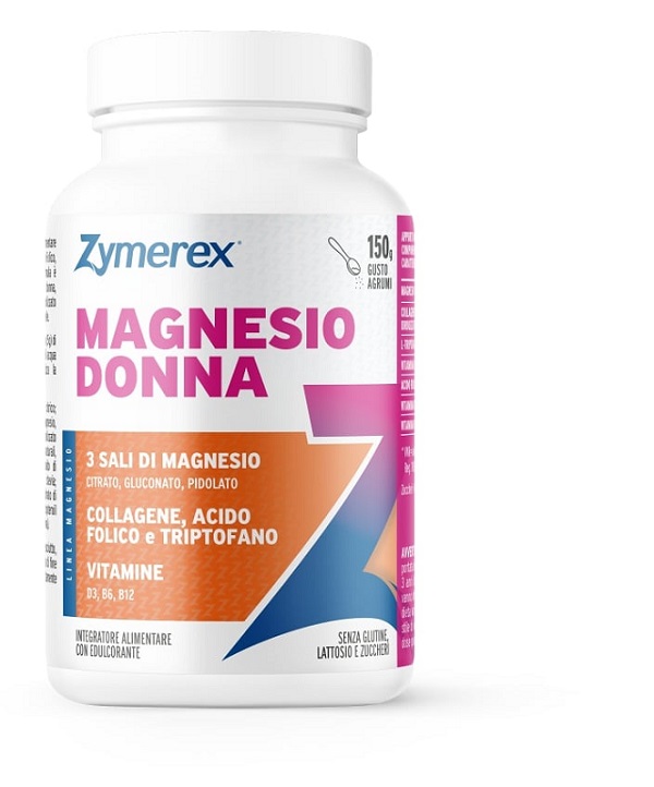 ZYMEREX MAGNESIO DONNA 150 G GUSTO AGRUMI CON EDULCORANTE SENZA ZUCCHERI SENZA GLUTINE SENZA LATTOSIO - Farmacia De Pasquale