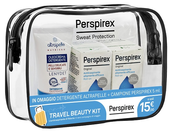 PERSPIREX ROLL ON ORIGINAL TRAVEL KIT 2 ROLL ON ORIGINAL 20 ML + 1 ROLL ON ORIGINAL 5 ML + 1 DETERGENTE ALTRAPELLE OMAGGIO - Farmacia De Pasquale