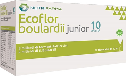 ECOFLOR BOULARDII JUNIOR 10 MILIARDI 10 FLACONCINI DA 10 ML - Farmacia De Pasquale