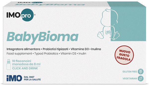 IMOPRO BABYBIOMA FRAGOLA 10 FLACONCINI 8 ML - Farmacia De Pasquale