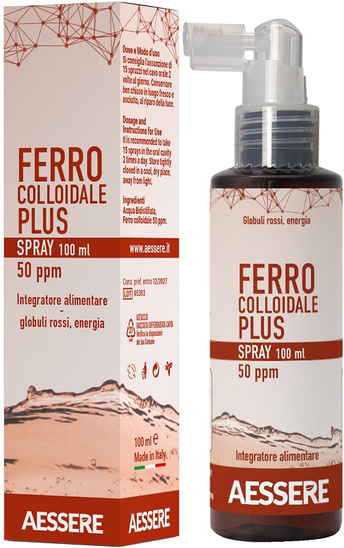 FERRO COLLOIDALE PLUS 50PPM SPRAY 100 ML - Farmacia De Pasquale