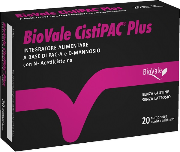 BIOVALE CISTIPAC PLUS 20 COMPRESSE ACIDO RESISTENTI 1,2 G - Farmacia De Pasquale