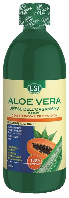 ESI ALOE VERA DIFESE DELL'ORGANISMO SAMBUCO CON PAPAYA FERMENTATA SUCCO 500 ML - Farmacia De Pasquale