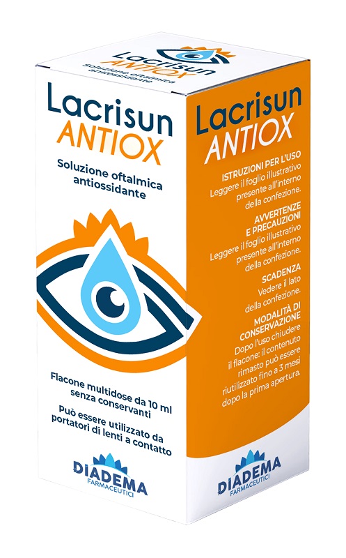 LACRISUN ANTIOX SOLUZIONE OFTALMICA ANTIOSSIDANTE OCCHI FLACONE MULTIDOSE 10 ML - Farmacia De Pasquale