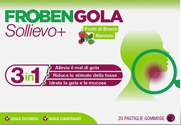 FROBENGOLA SOLLIEVO+ 20 PASTIGLIE - Farmacia De Pasquale