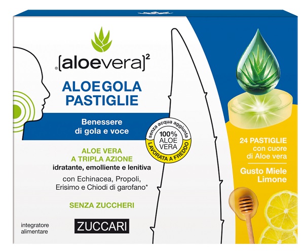 ALOEGOLA MIELE E LIMONE 20 PASTIGLIE DA 2,5 G - Farmacia De Pasquale
