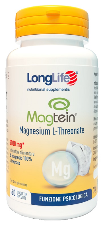 LONGLIFE MAGTEIN MAGNESIO L-THREONATO 60 TAVOLETTE RIVESTITE - Farmacia De Pasquale