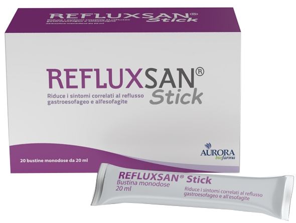 REFLUXSAN STICK 20 BUSTINE MONODOSE DA 20 ML SENZA GLUTINE SENZA LATTOSIO - Farmacia De Pasquale